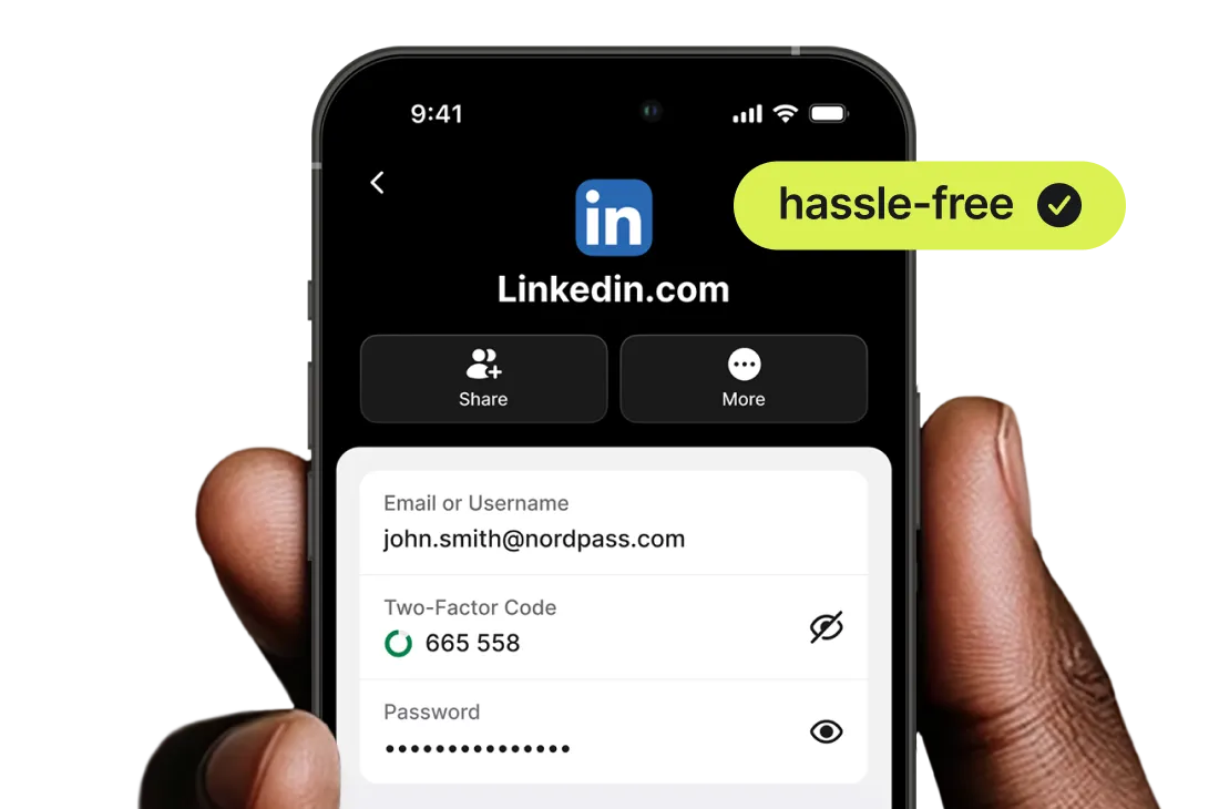 LinkedIn login with autofilled email, password, and two-factor authentication code