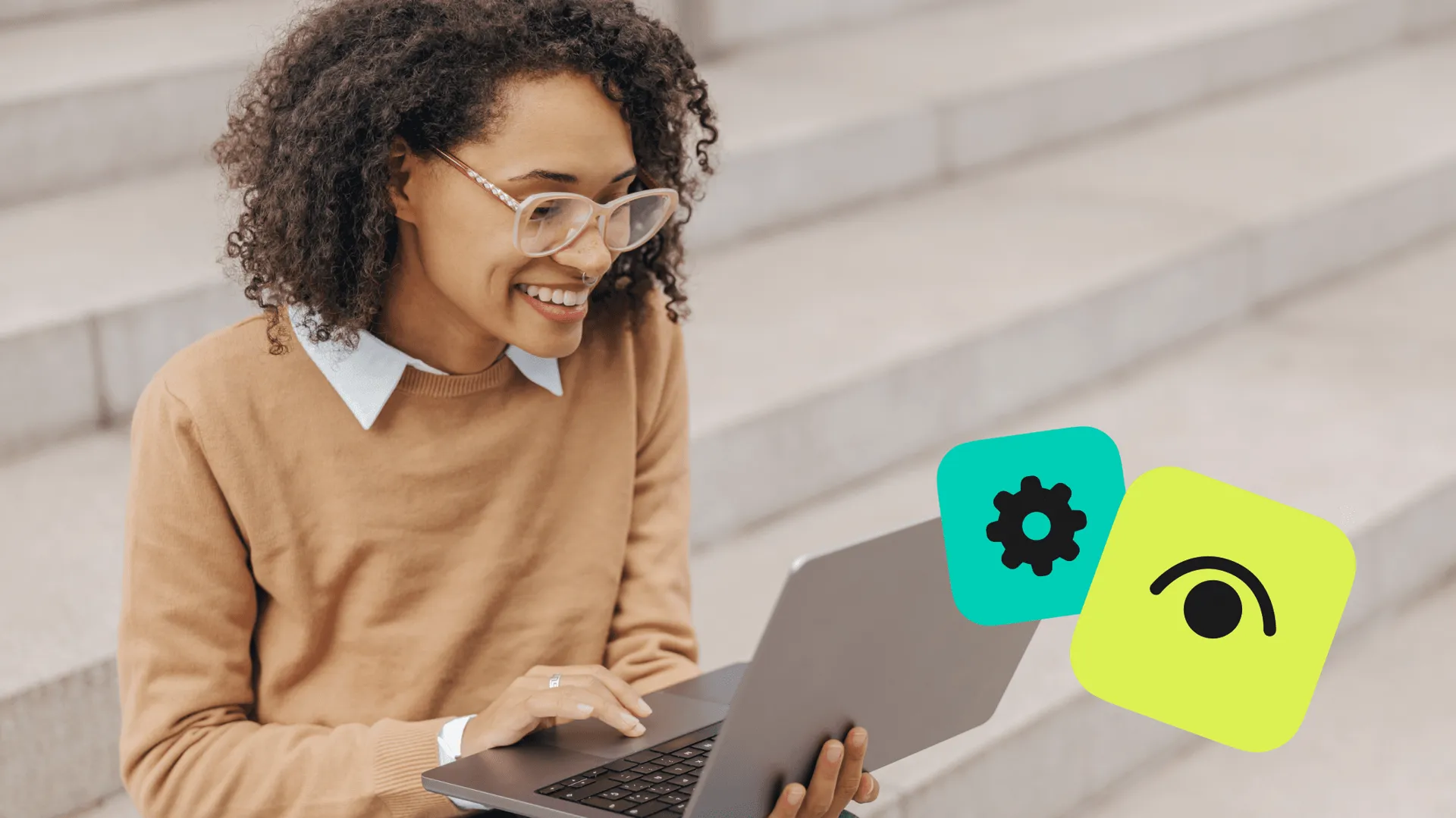 woman with laptop
