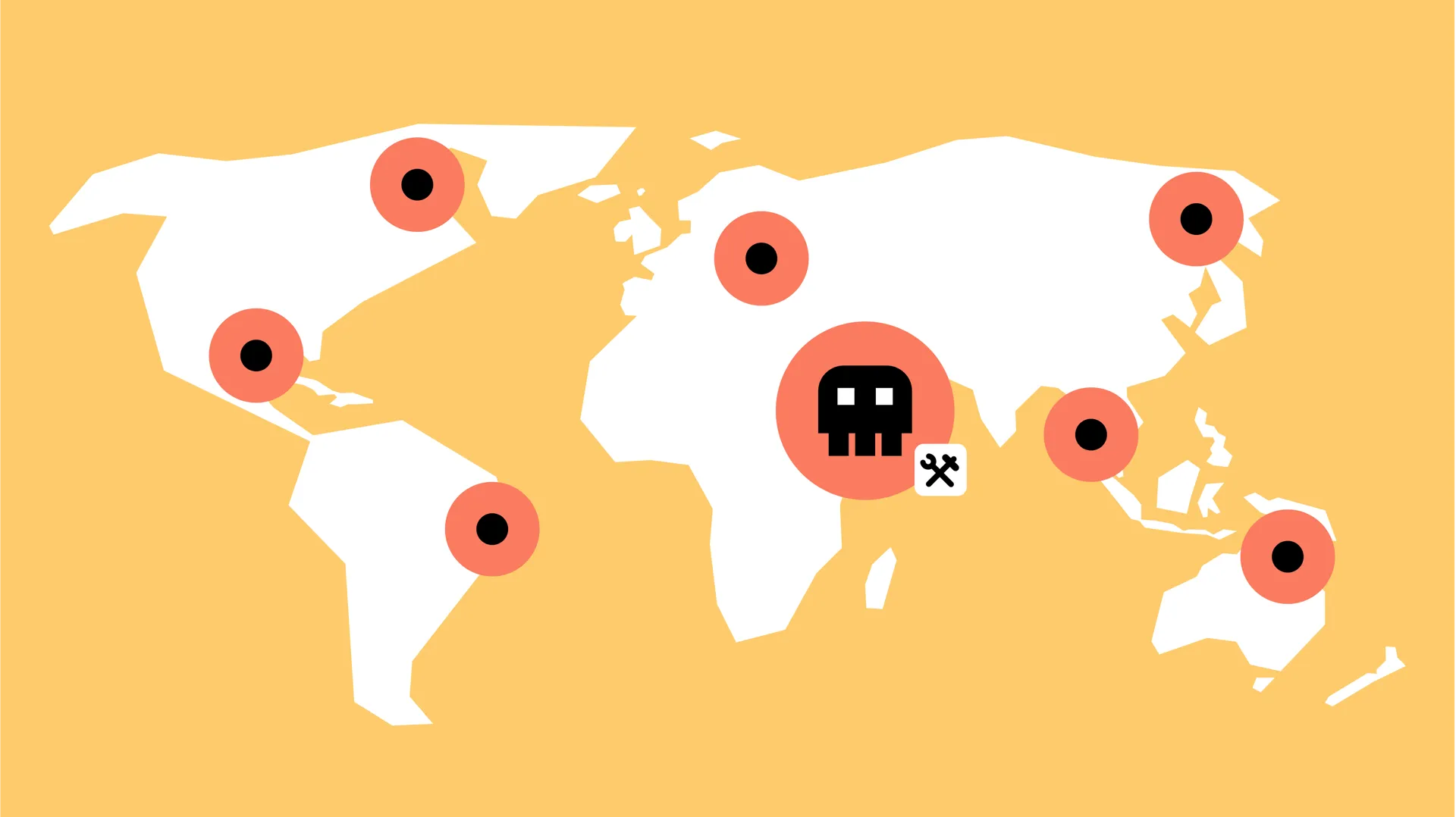 cyber warfare world map