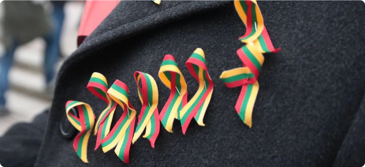 ribbon with Lithuania flag