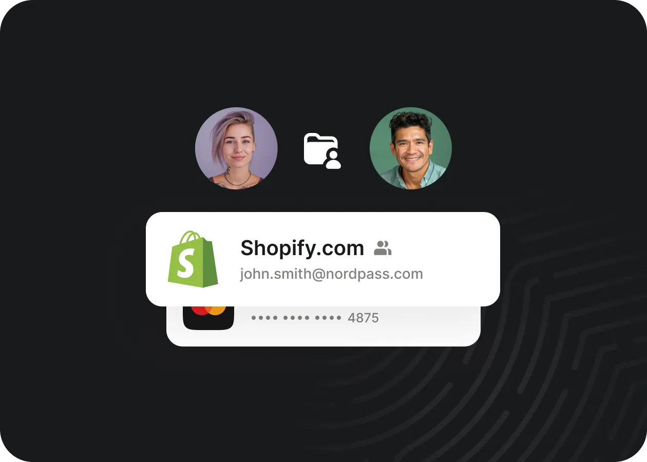 Icône de dossier partagé avec deux photos de profil utilisateur