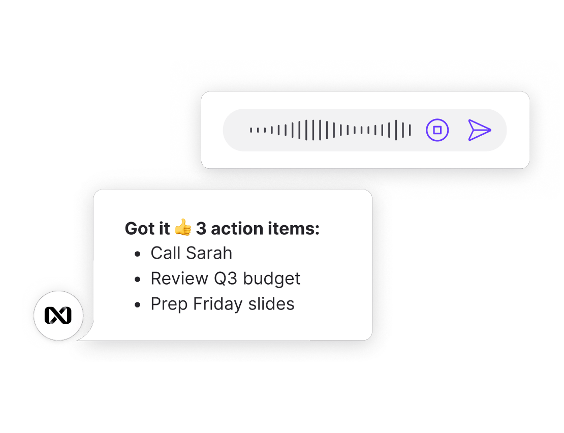 Voice waveform and message preview