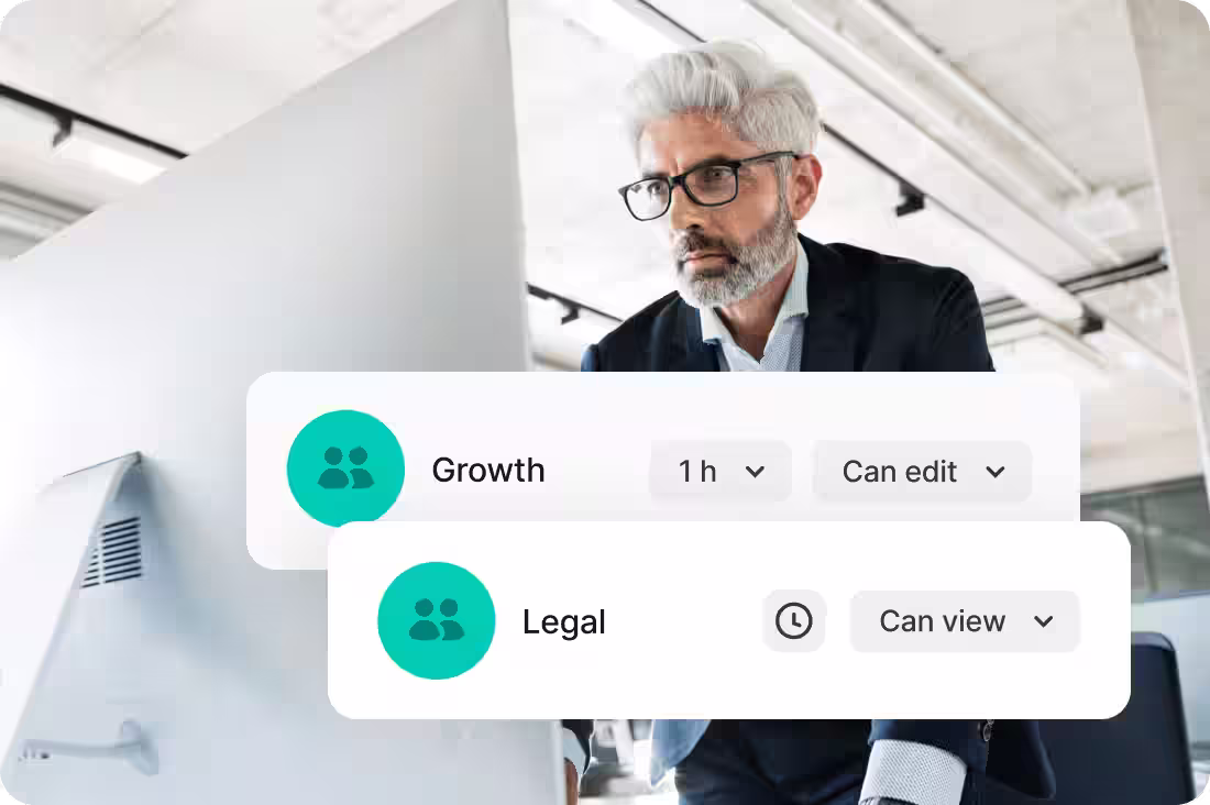 Customize share access for individual teams