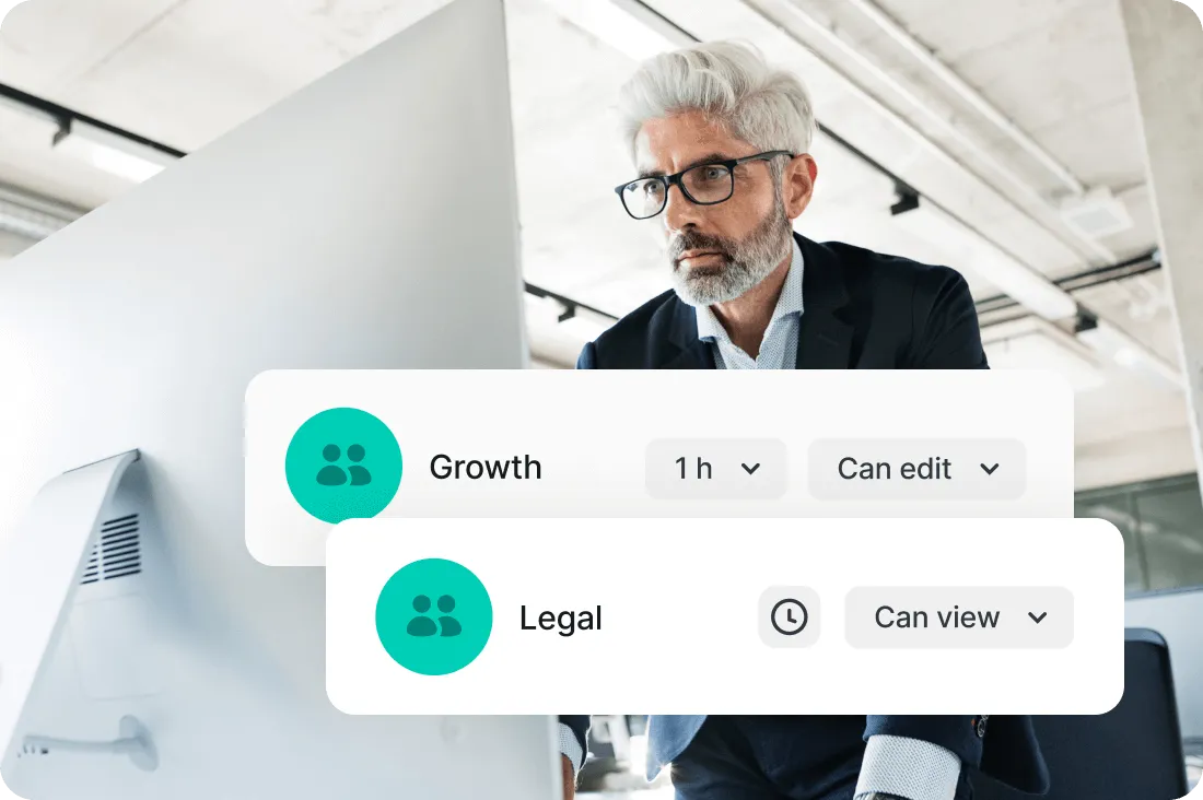 Customize share access for individual teams