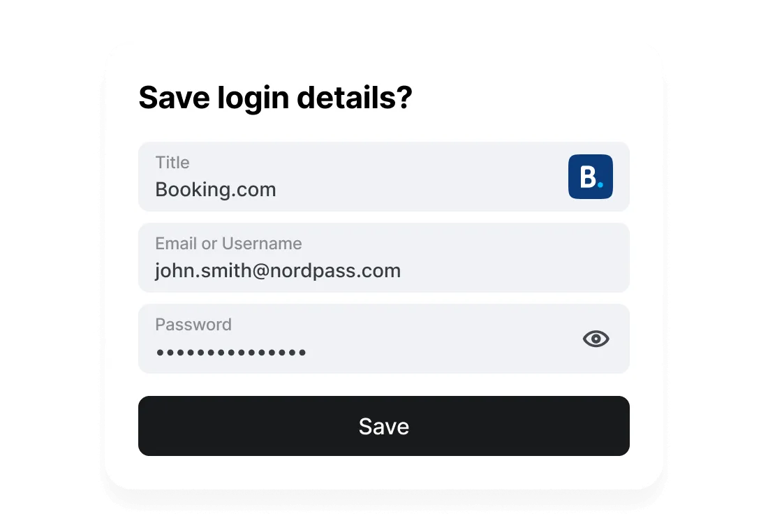 save login details