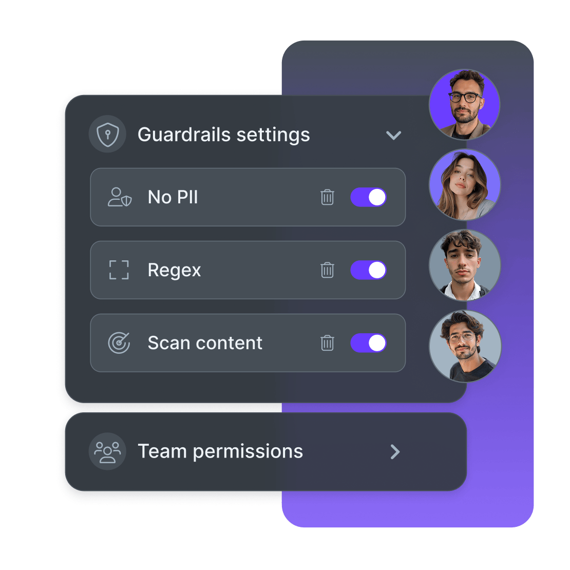 Workspace guardrails team dark mode
