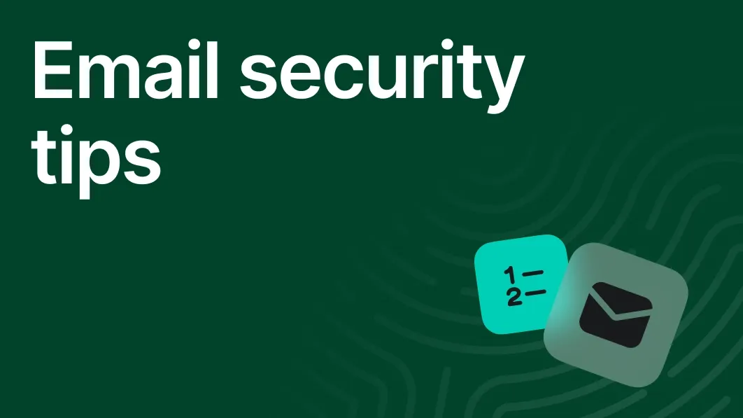 Conseils de sécurité pour les e-mails, avec liste numérotée et icônes d’enveloppe