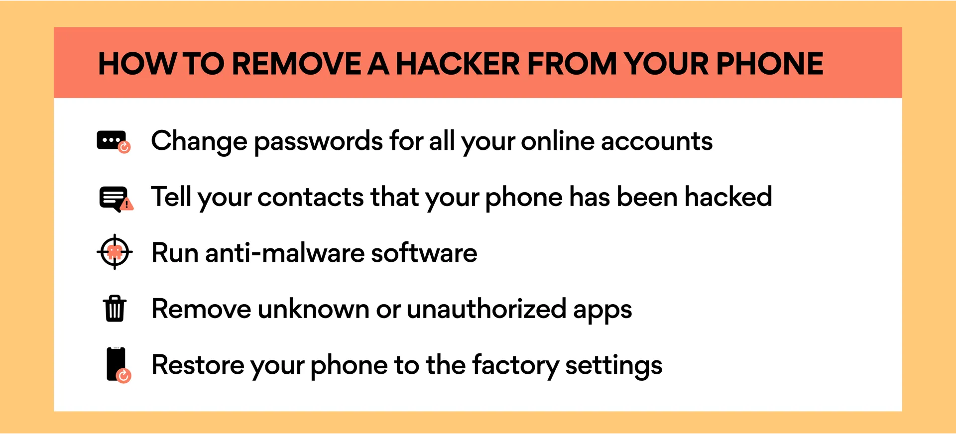 how to remove a hacker from your phone