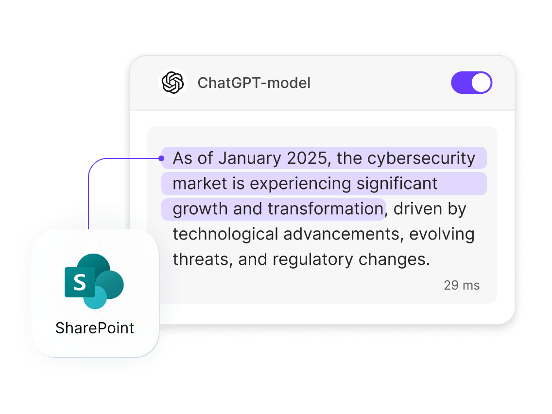 Citation from SharePoint AI integration