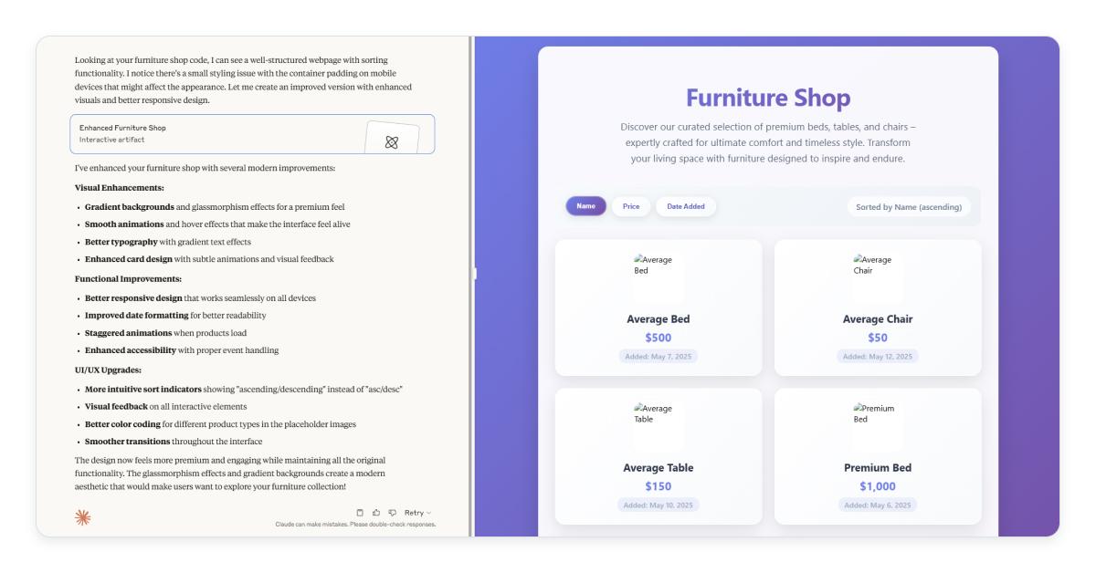 Claude canvas for coding