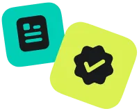 icons document and checkmark
