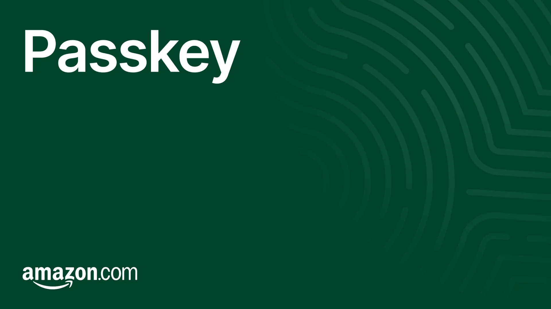 Amazon passkey