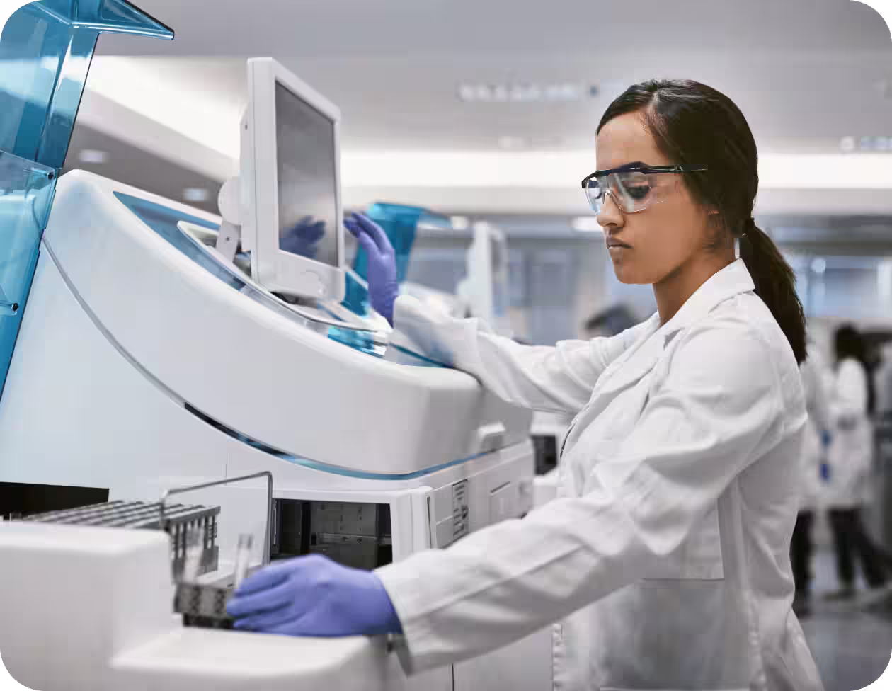 Scientist at work in modern laboratory